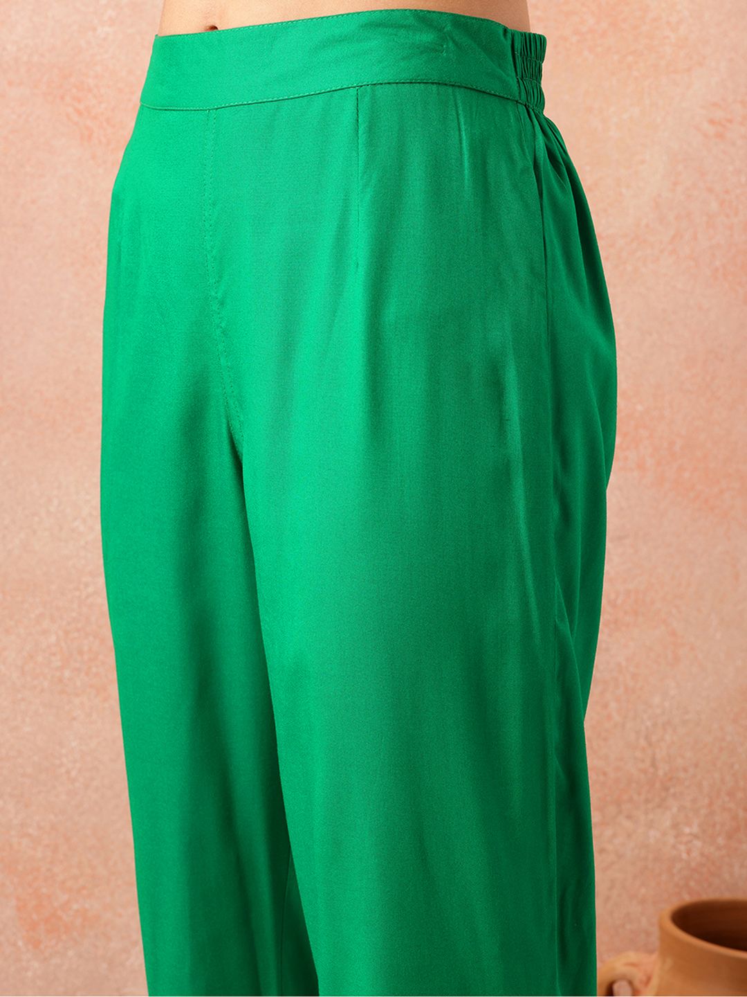 all about you Halter Neck High Slit Kurta with Trousers