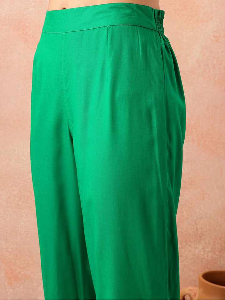 all about you Halter Neck High Slit Kurta with Trousers