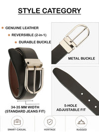 Teakwood Leathers Men Leather Reversible Belt