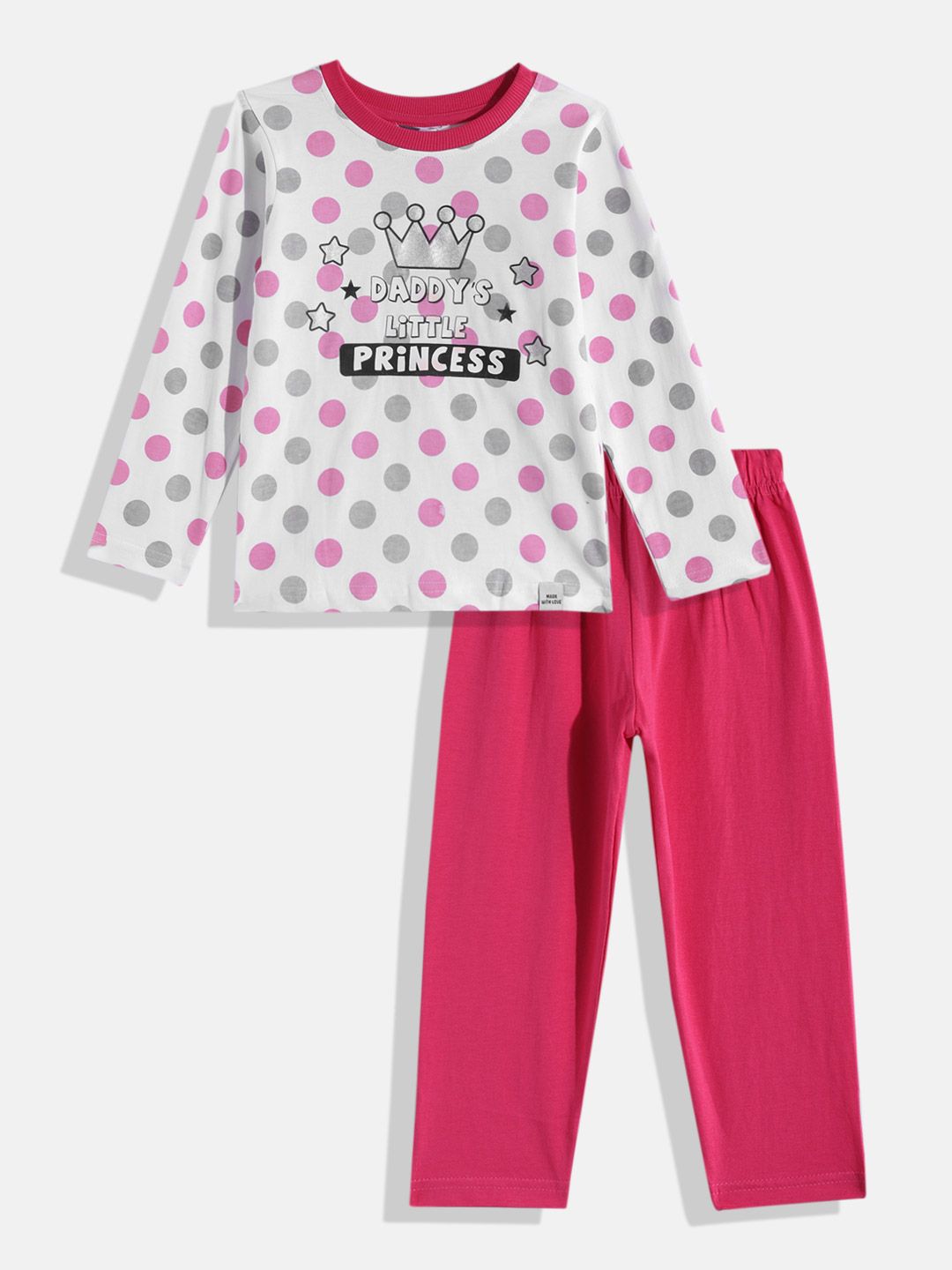 Moms Love Kids Girls Printed Pure Cotton Clothing Set