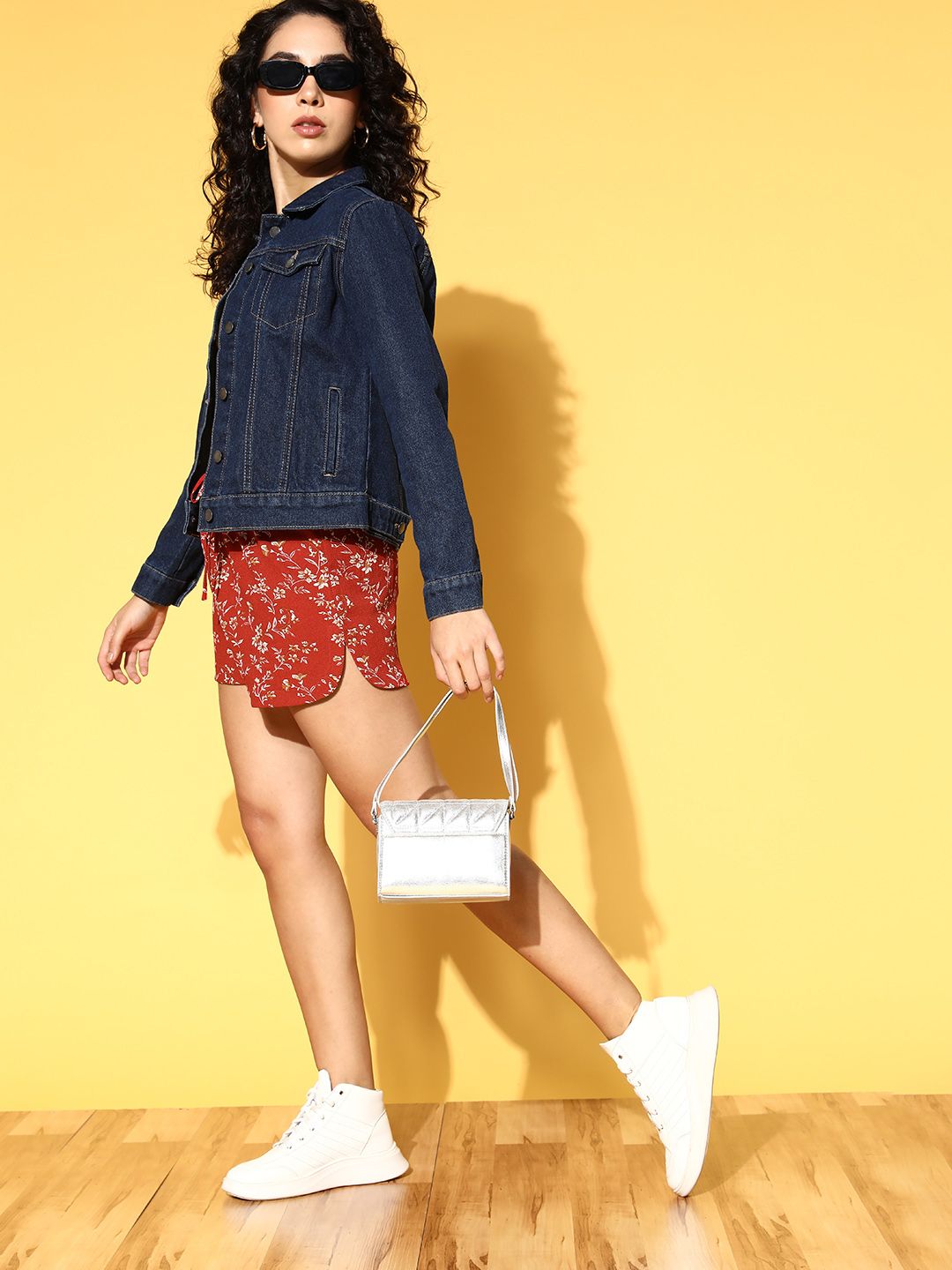 Berrylush Women Gorgeous Red Floral Vacay Attire