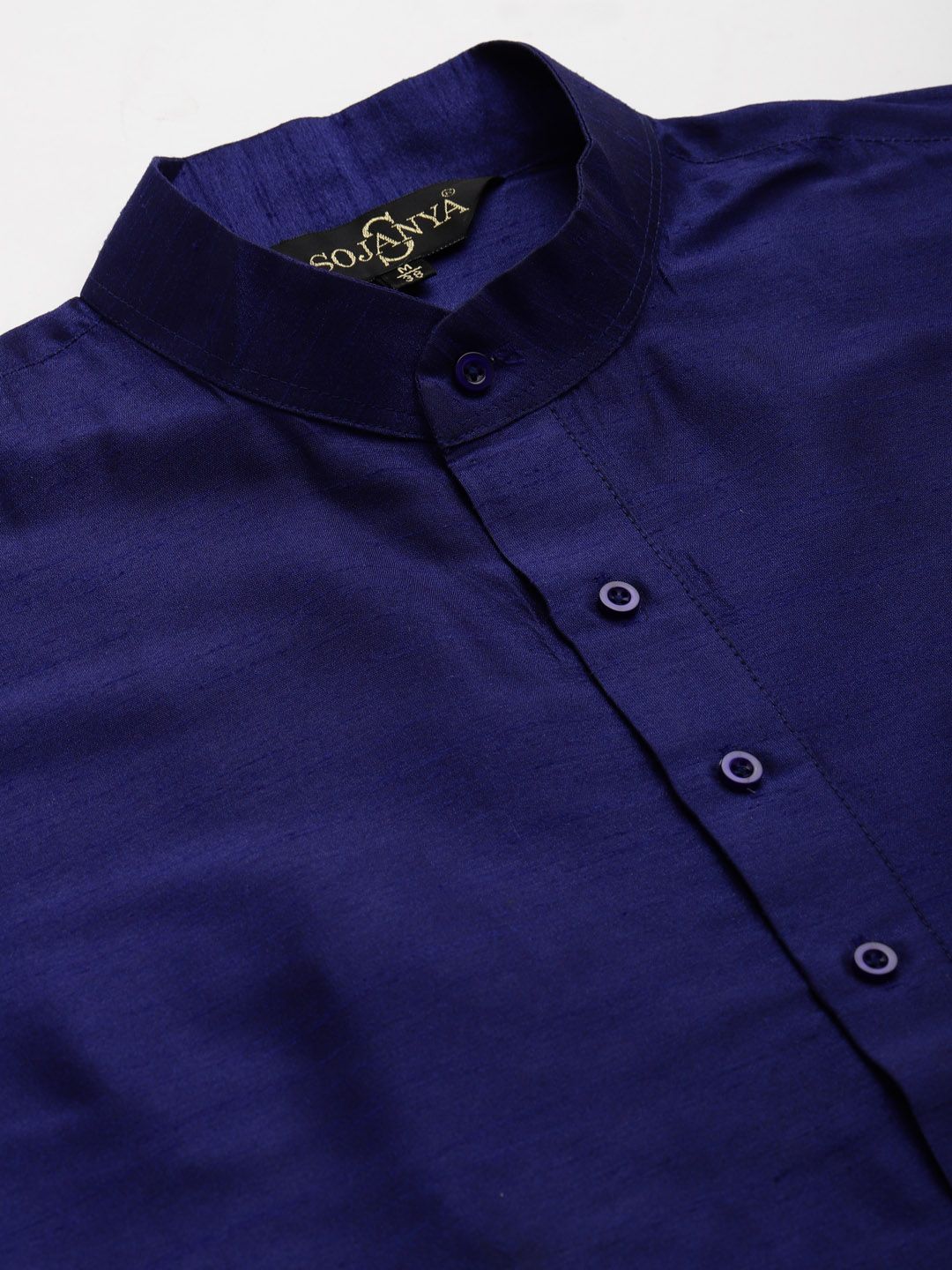 SOJANYA Kurta Biru Laut Lelaki dengan Jaket Churidar & Nehru