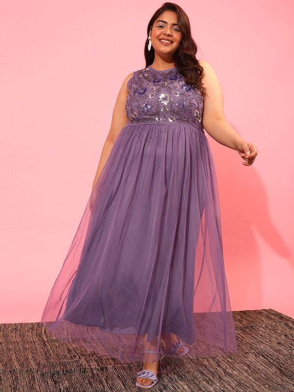 CURVY STREET Net Sheath Dress