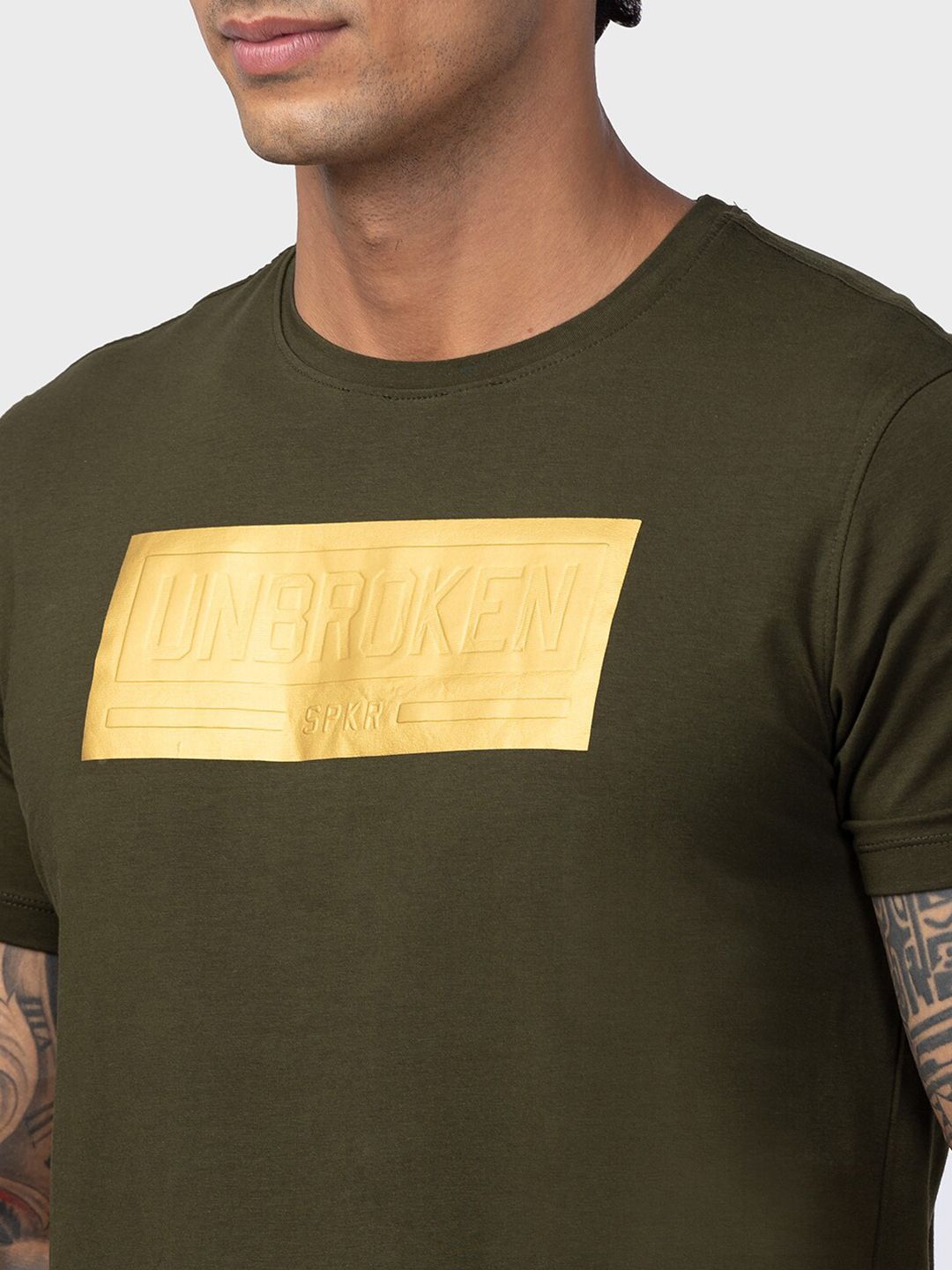 SPYKAR Men Typography Printed Slim Fit T-shirt