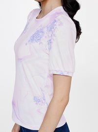AND Floral Printed Puff Sleeves Top