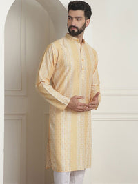 SOJANYA Men Silk printed  Ethnic Motifs Flared Sleeves Kurta