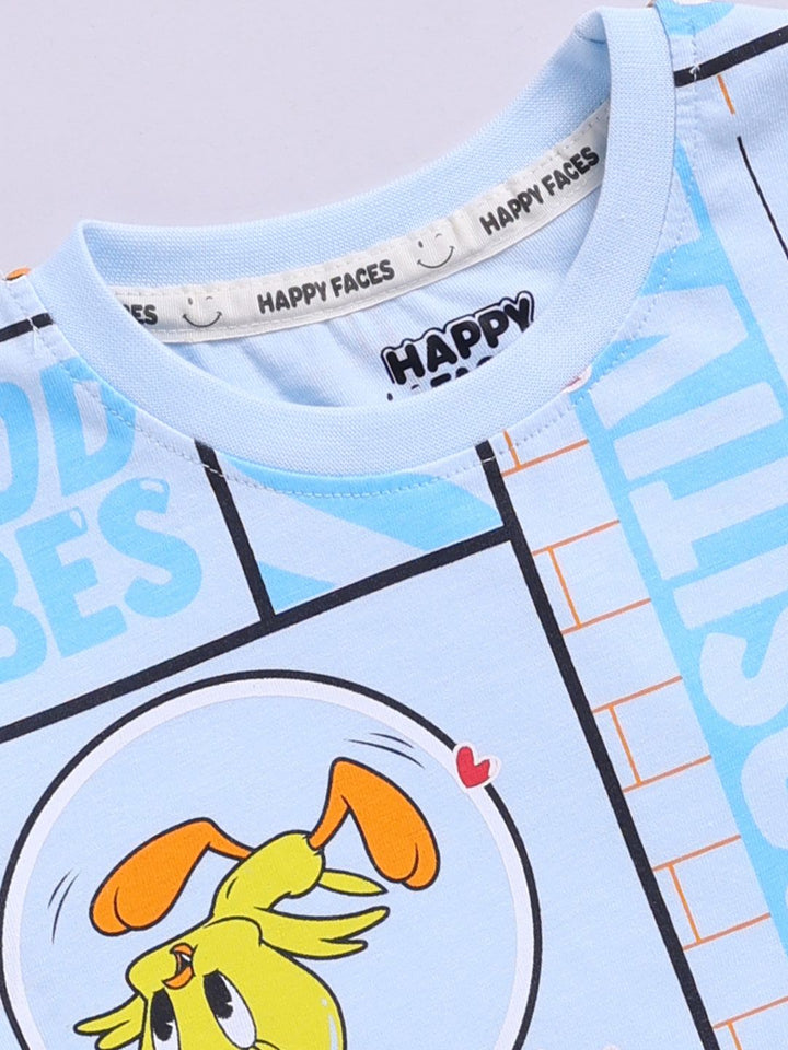 Happy Faces Kids Girls Tweety Printed Pure Cotton T-Shirt
