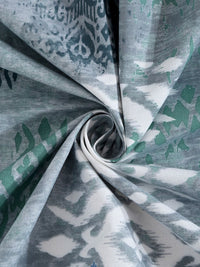 KLOTTHE Blue & Grey Printed Pure Cotton 400 TC Single Bedsheet With Pillow Cover