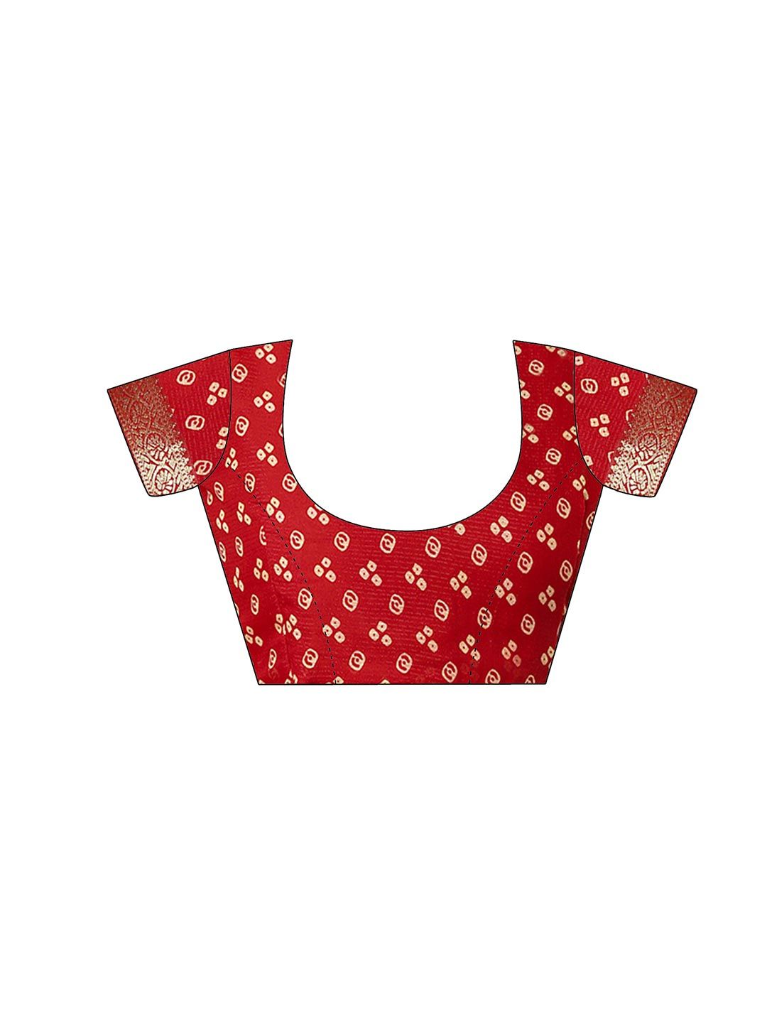 KALINI Bandhani Zari Pure Georgette Bandhani Saree