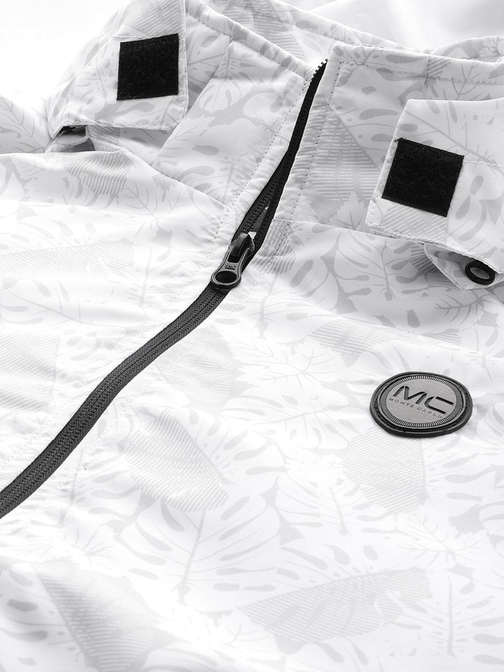 Monte Carlo Men Floral Print Hooded Tailored Jacket