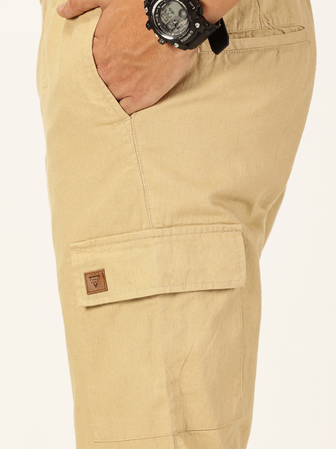 Thomas Scott Men Classic Cotton Linen Casual Trouser