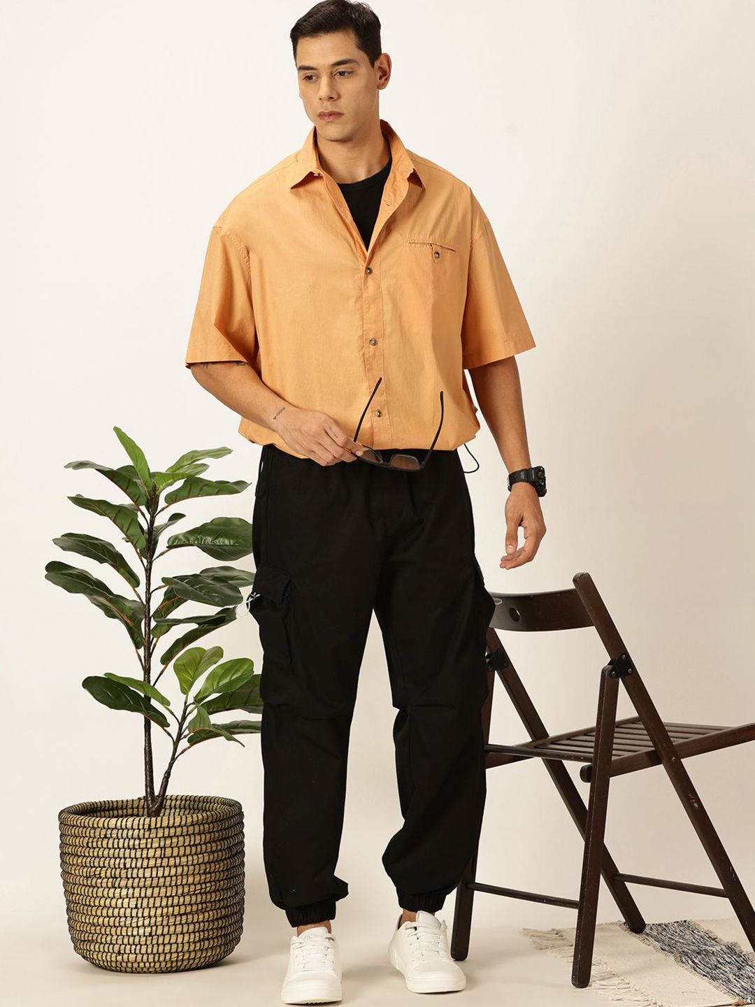 Thomas Scott Men Premium Opaque Cotton Casual Shirt