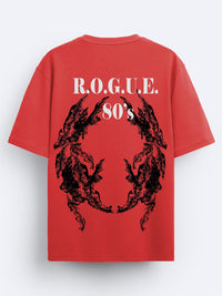 ADRO Men Graphic Printed Round Neck Cotton Oversized T-Shirt