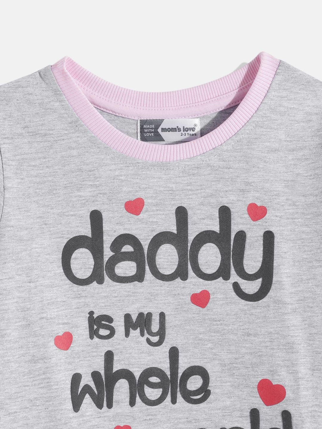 Moms Love Kids Girls Printed Pure Cotton Clothing Set