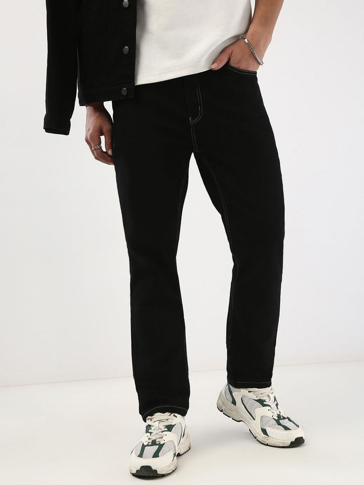 Urbano Fashion Men Straight Fit Mid-Rise Stretchable Jeans