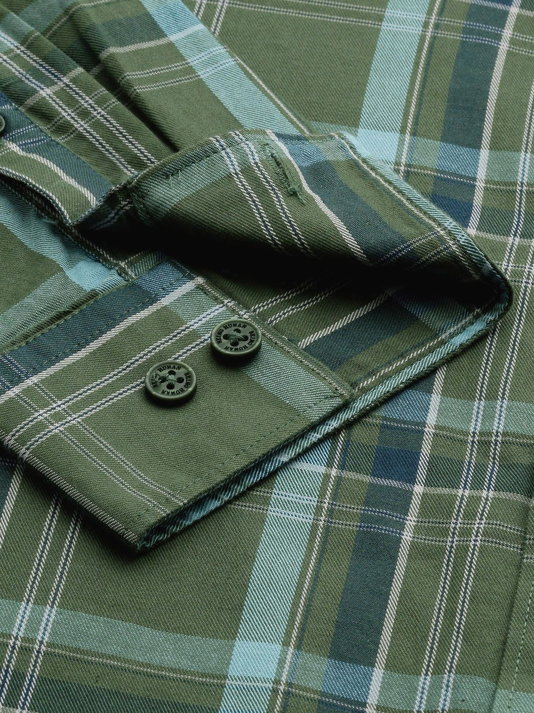 Being Human Pure Cotton Slim Fit Opaque Checked Casual Shirt