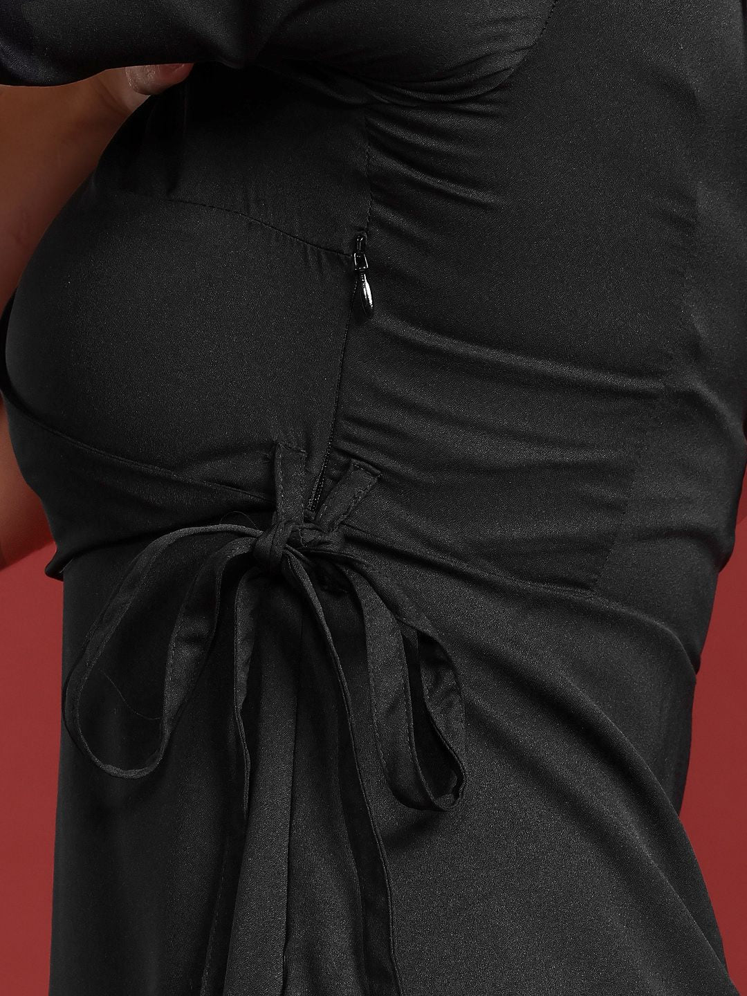 all about you Short Sleeves Wrap Dress
