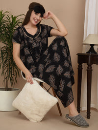 Sweet Dreams Women Printed Maxi Nightdress