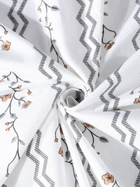 Myntra Elegant Homes White Floral 400 TC Bedsheet with 2 Pillow Covers
