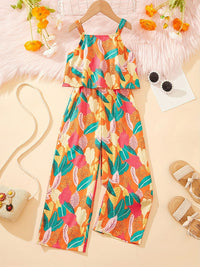 YK Girls Printed Basic Jumpsuit