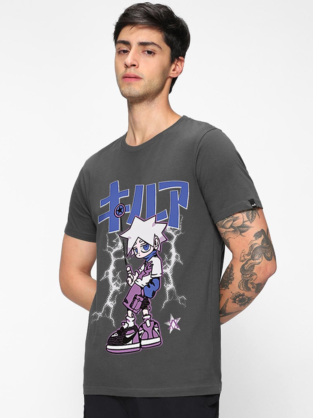 Bewakoof Graphic Printed Round Neck Pure Cotton T-shirt