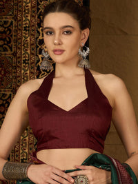 Saree mall Floral Silk Blend Ikat Sarees
