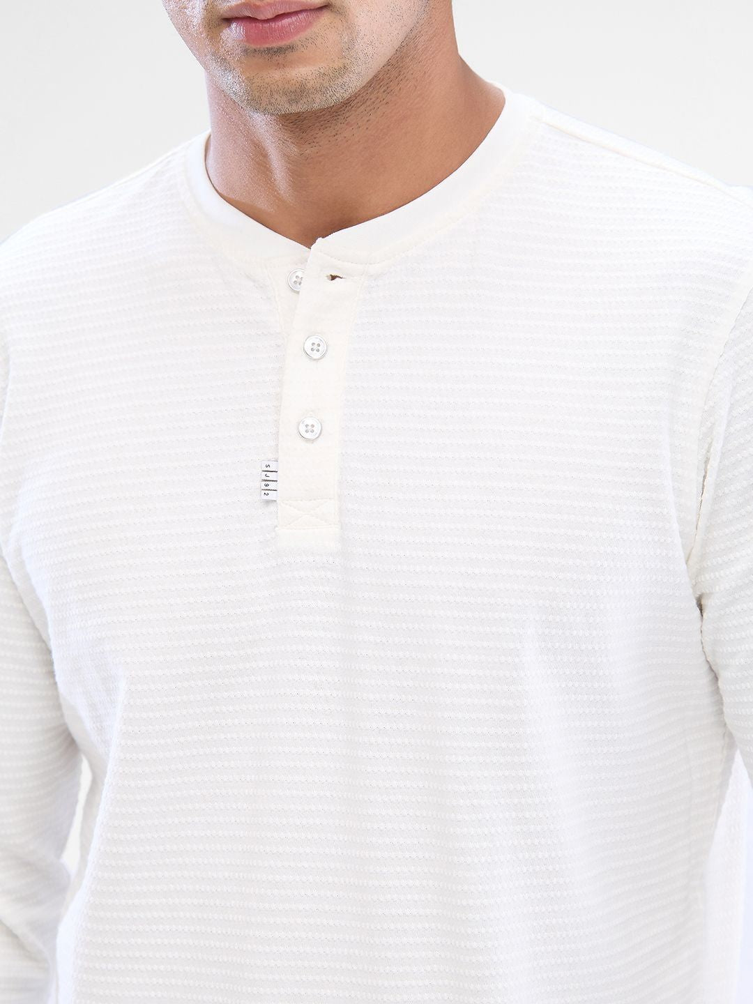 SPYKAR Men Mandarin Collar Slim Fit Solid T-shirt