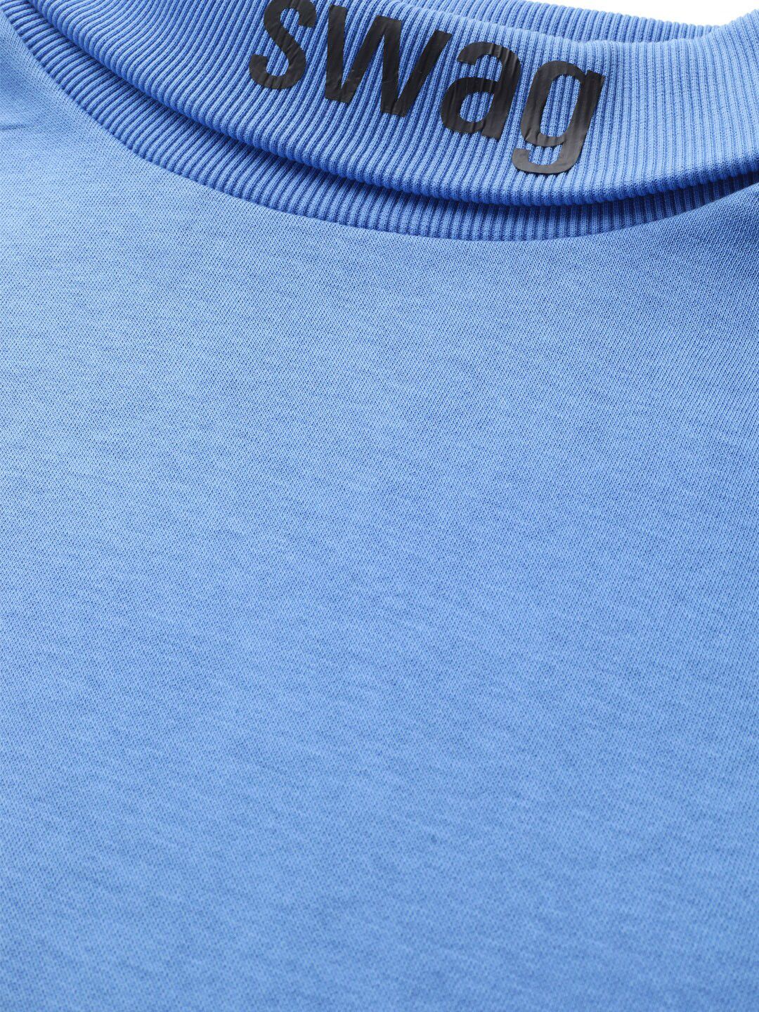 STREET 9 Women Blue Solid Sweatshirt