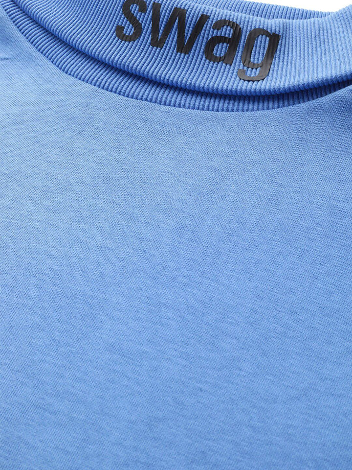 STREET 9 Women Blue Solid Sweatshirt