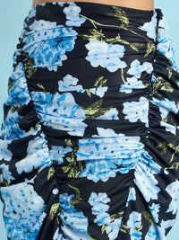 Antheaa Printed Draped Skirt & Top Co-Ords