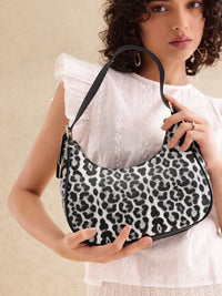 all about you Animal Print Structured Hobo Bag