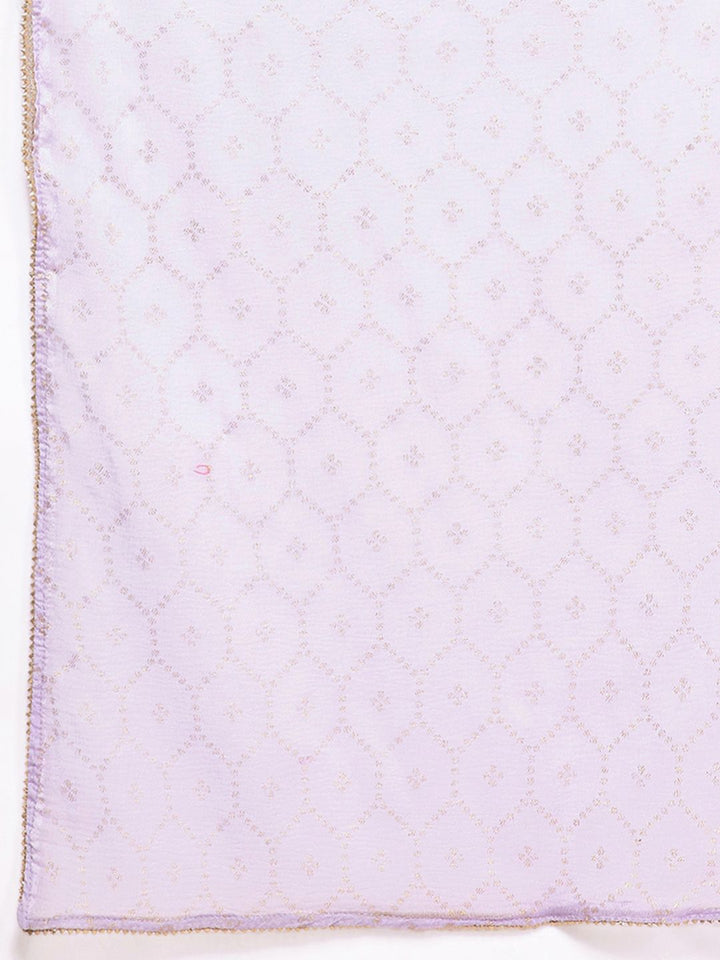 House of Pataudi Ethnic Motifs Embroidered Sequinned Jashn Kurta with Palazzos & Dupatta