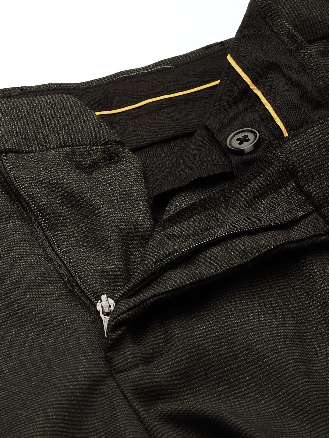 Raymond Men Textured Slim Fit Formal Trousers