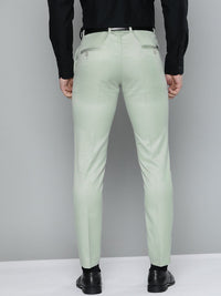 DENNISON Men Green Solid Smart Auto Fit Waist Formal Trousers
