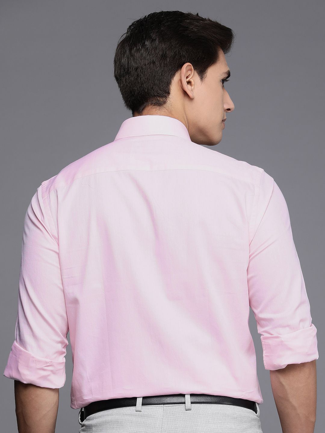 Raymond Self Design Pure Cotton Slim Fit Opaque Formal Shirt