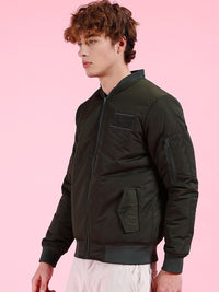 The Indian Garage Co Men Zip-Front Bomber Jacket