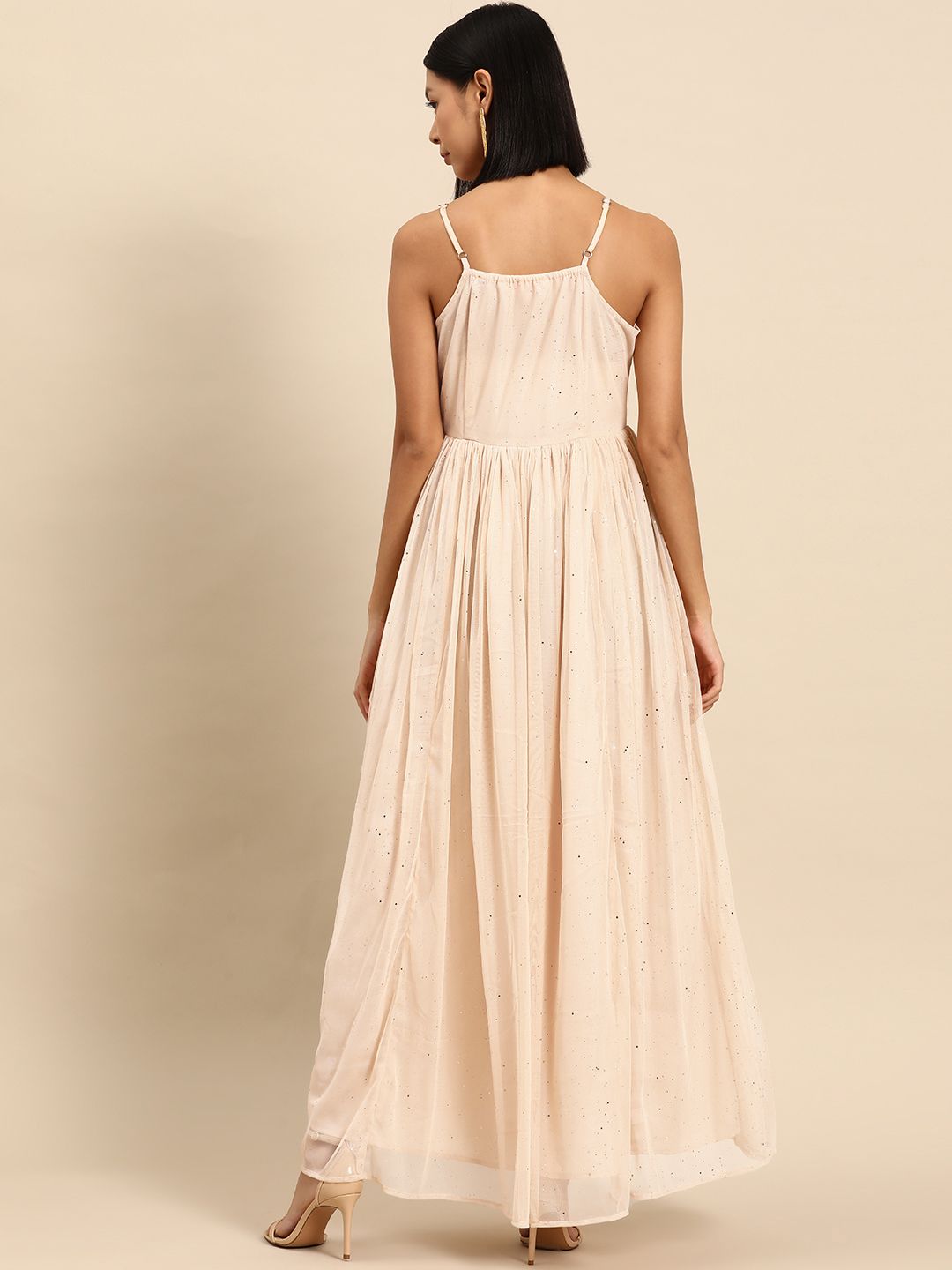 all about you Shoulder Straps Net Maxi Dress