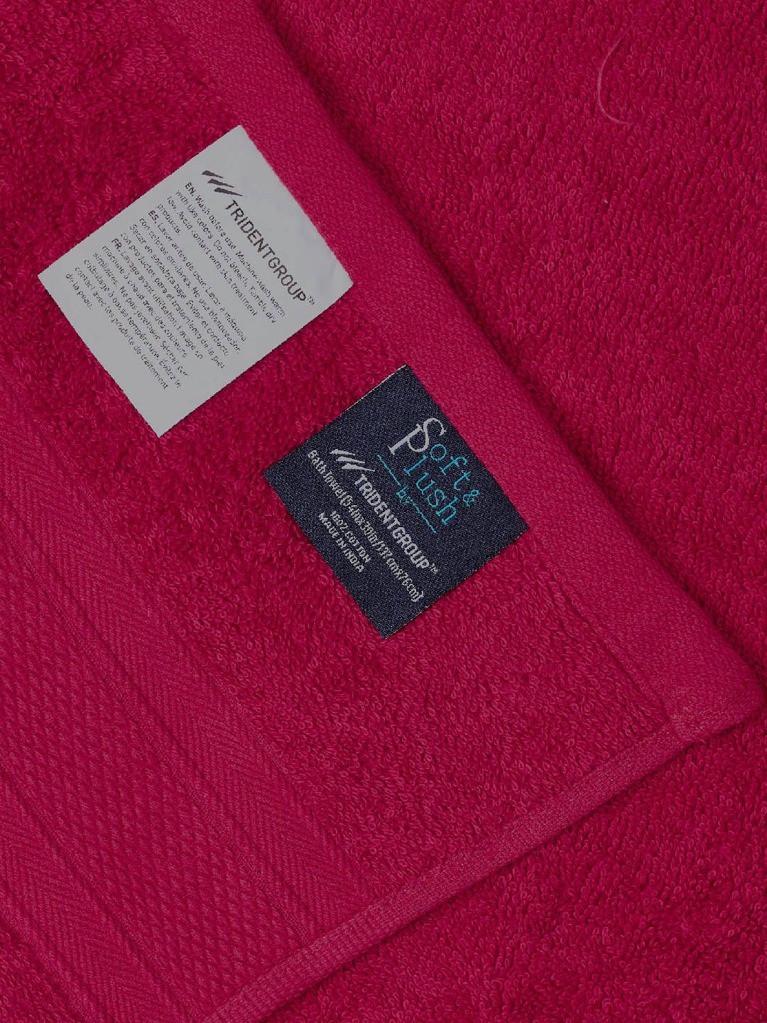 MYTRIDENT Set of 4 Red Soft  Plush 500 GSM Cotton Hand Towels