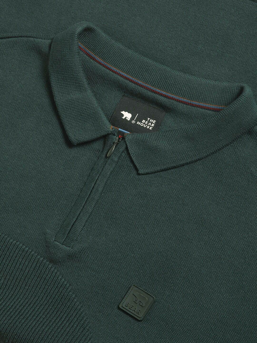 THE BEAR HOUSE Polo Collar Slim Fit Pure Cotton T-shirt