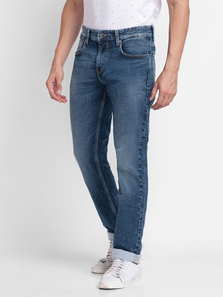 SPYKAR Men Comfort Straight Fit Light Fade Stretchable Jeans