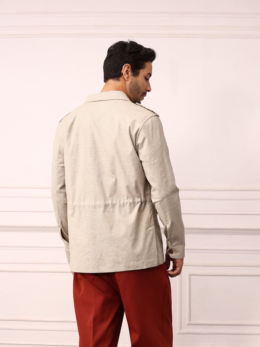 Mr Bowerbird Single-Breasted Tailored Fit Blazer with Shoulder Tabs