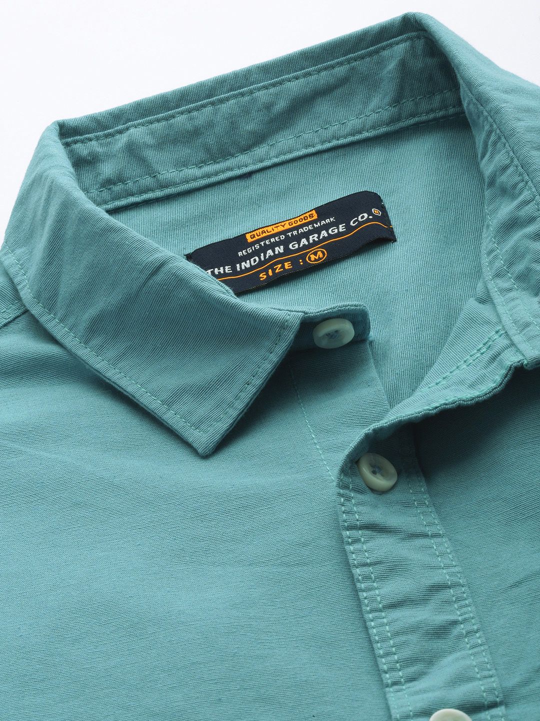 The Indian Garage Co Men Blue Solid Casual Shirt