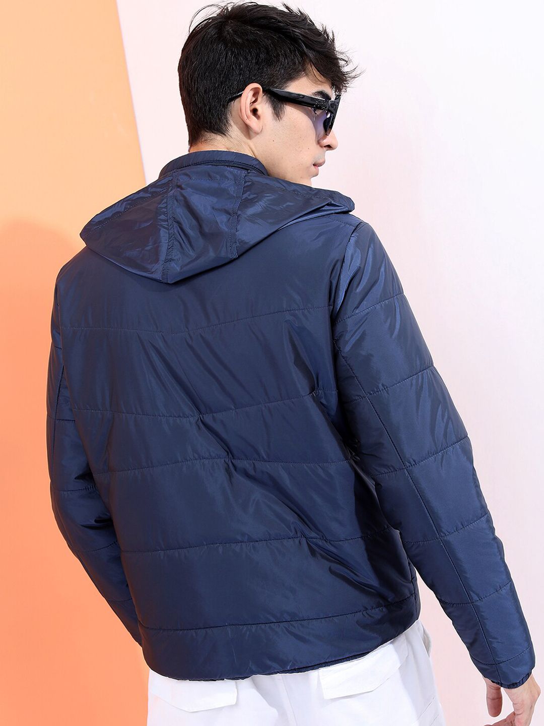 HIGHLANDER Men Navy Blue Padded Jacket