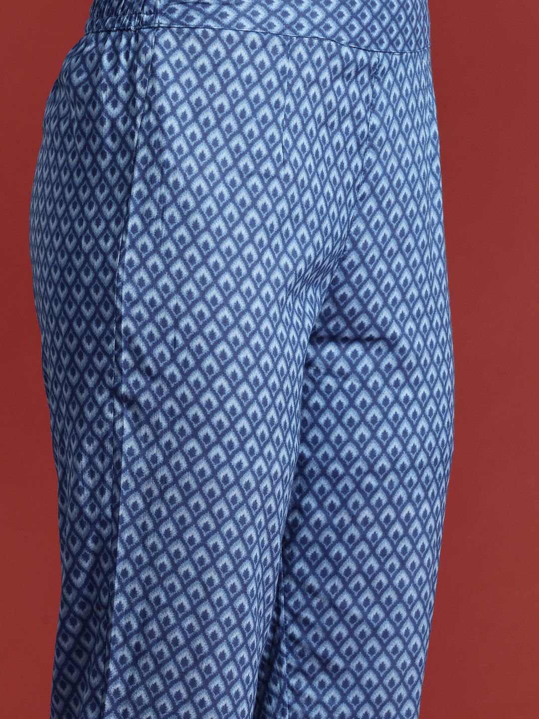 Anouk Floral Printed Pure Cotton Kurta With Trousers & Dupatta