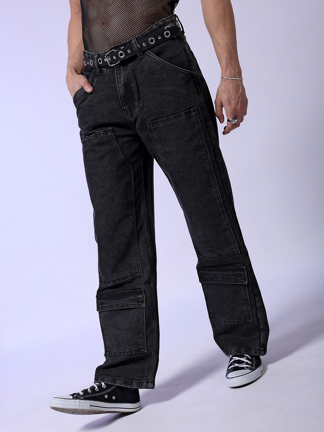 The Indian Garage Co Men Relaxed Fit Mildly Distressed Jeans