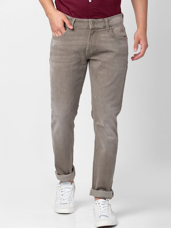 SPYKAR Men Olive Green Skinny Fit Low-Rise Stretchable Cotton Jeans