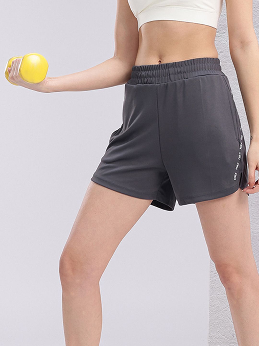 HRX by Hrithik Roshan Women Brand Logo Printed Training Shorts