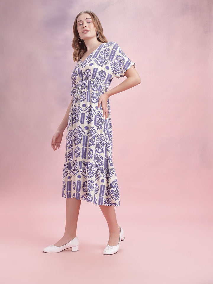 DressBerry Printed Empire Midi Dress