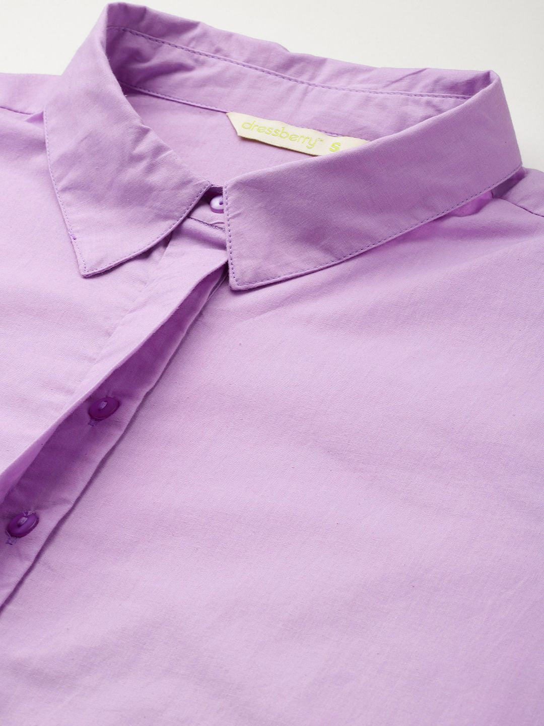 DressBerry Puff Sleeves Opaque Casual Shirt