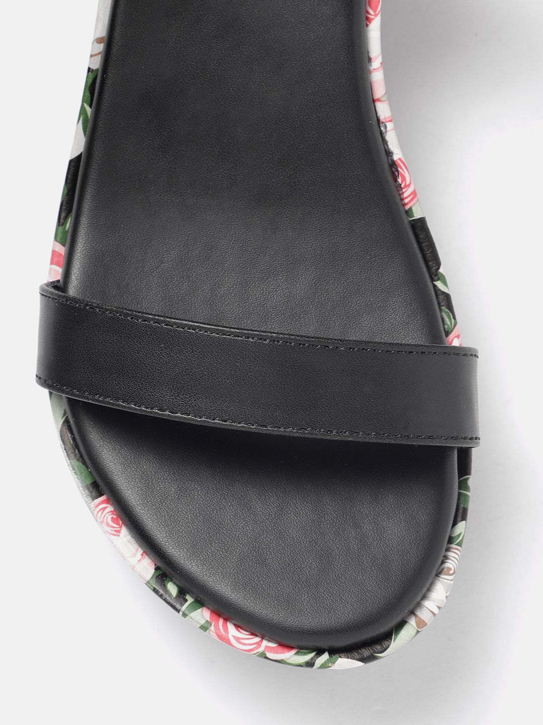 DressBerry Wedge Heels with Printed Detail